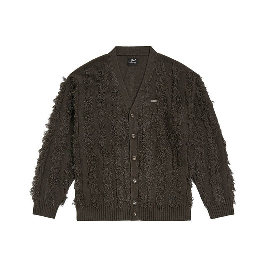 Patta Fringed Knitted Cardigan - Moonless Night - Crowdless