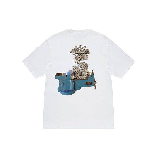Stüssy Tuff Stuff Tee - White - Crowdless