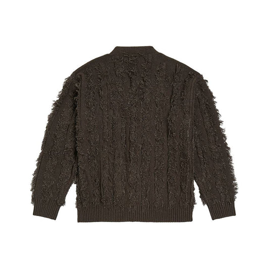 Patta Fringed Knitted Cardigan - Moonless Night - Crowdless