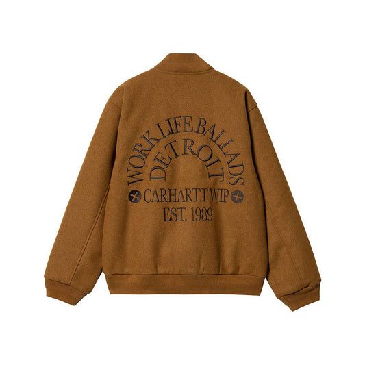 Carhartt WIP Work Varsity Bomber - Deep H Brown - Crowdless