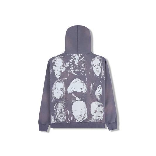 Pleasures Slipknot Nonagram Zip Hoodie - Smoke - Crowdless