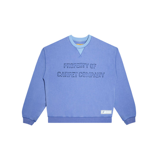 Carpet Company Property Crewneck - Blue - Crowdless