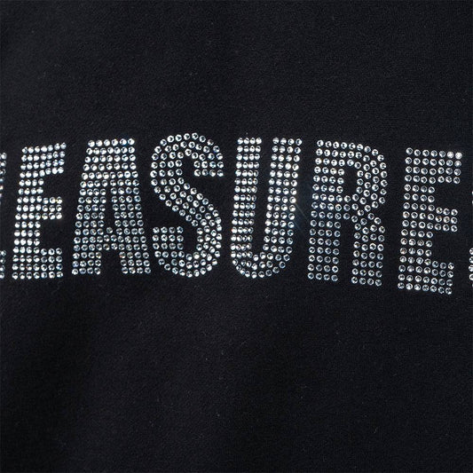 Pleasures Rhinestone Impact Hoodie - Black - Crowdless