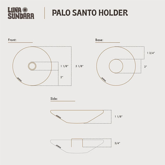 Luna Sundara Palo Santo Holder - Black/White - Crowdless