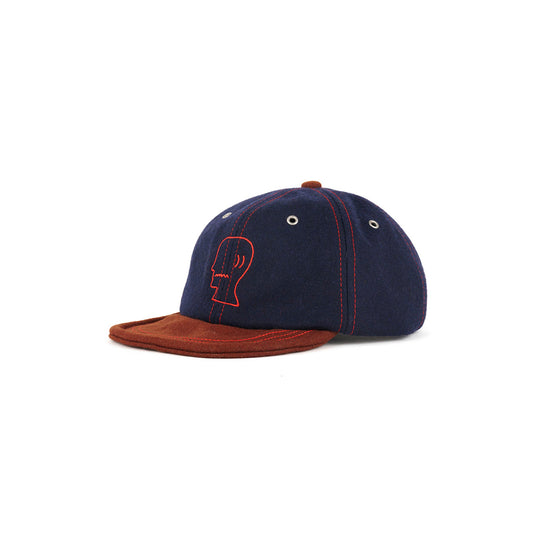Brain Dead Flannel Wire Brim Hat - Navy - Crowdless