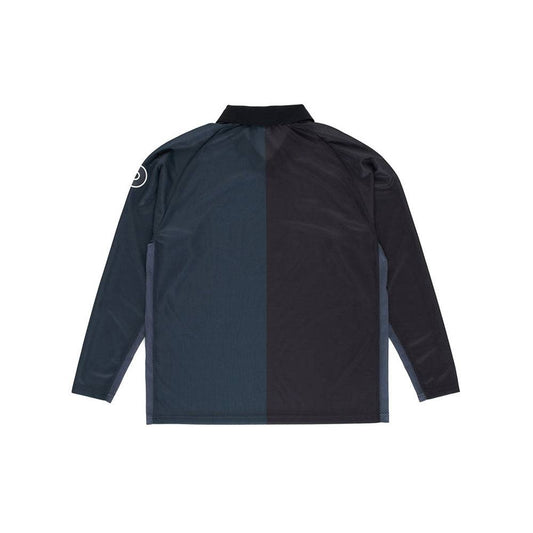 Pop Trading Company Pop Sportif Longsleeve Shirt - Black/Anthracite - Crowdless