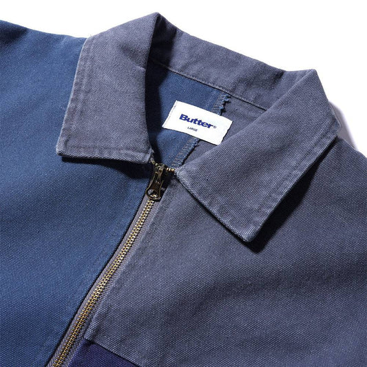 Butter Goods Washed Canvas Patchwork Jacket - Washed Navy - Crowdless