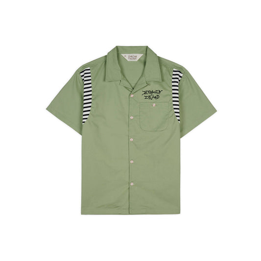 Brain Dead Cobra Flocked Bowling Shirt - Sprout - Crowdless