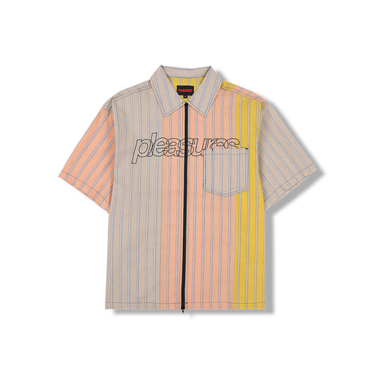 Pleasures Garner Zip Shirt - Peach - Crowdless