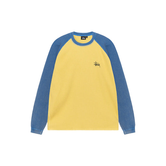 Stüssy Raglan Thermal 2 Tone - Yellow - Crowdless