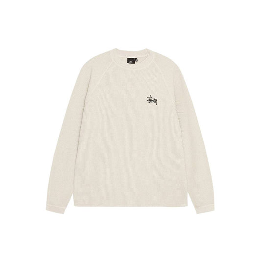 Stüssy Raglan Thermal LS Crew - Bone - Crowdless