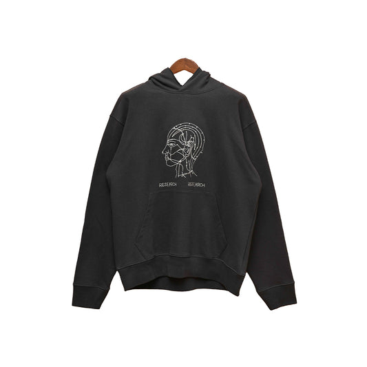 Kartik Research Research Research Hoodie - Charcoal/ Grey - Crowdless