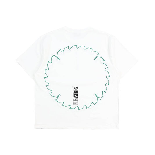 Pleasures Saw Heavyweight T-shirt - White - Crowdless