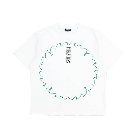 Pleasures Saw Heavyweight T-shirt - White - Crowdless