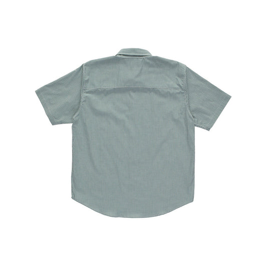 Pop Trading Company Pop O Shortsleeve Gingham Shirt - Green/White - Crowdless