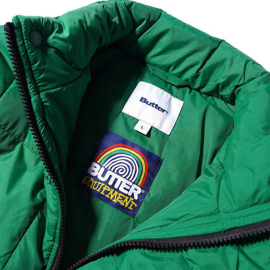 Butter Goods Grid Puffer Jacket - Green - Crowdless
