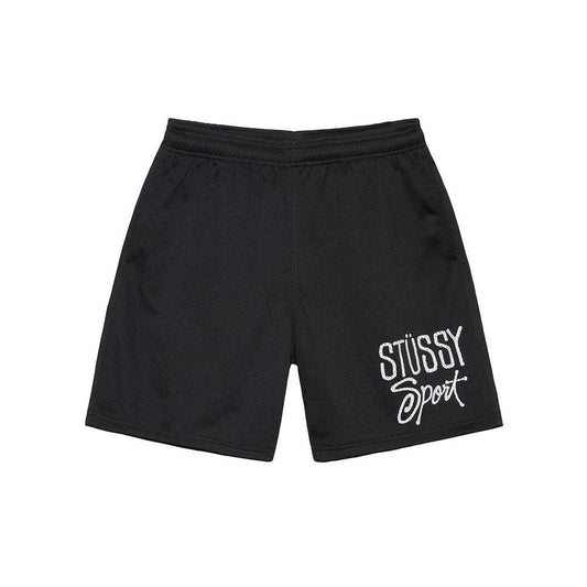 Stüssy Mesh Short Sport - Black - Crowdless