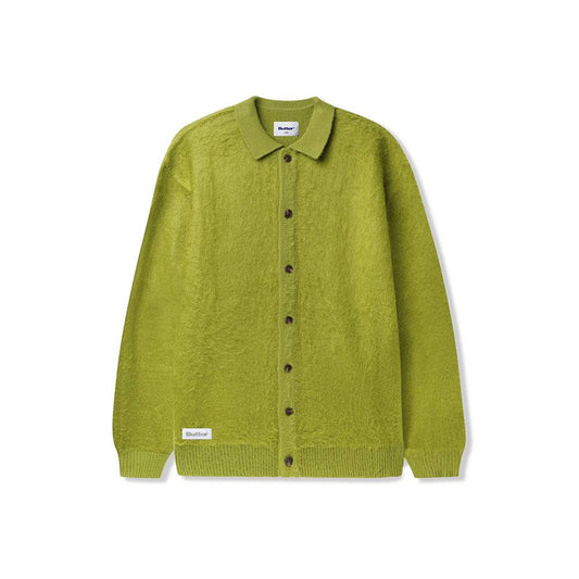 Butter Goods Mohair Button Up Knitted Shirt - Moss - Crowdless
