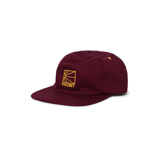 Rassvet 5 Panel Logo Cap - Dark Red - Crowdless