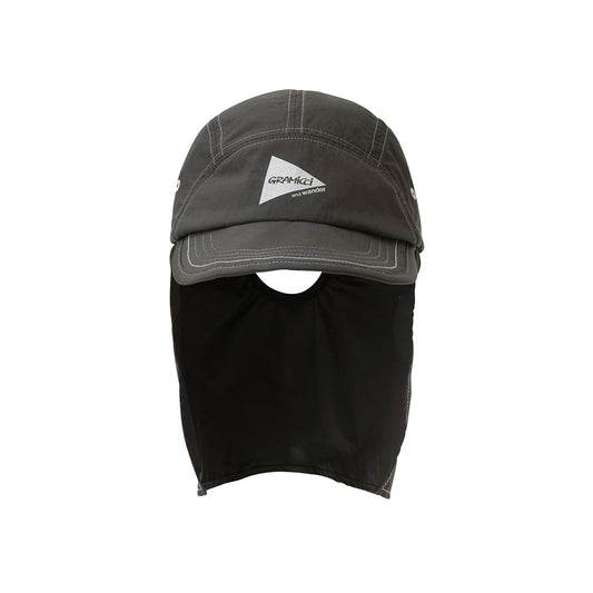 Gramicci x and Wander Nylon Sunshade Cap - Charcoal - Crowdless