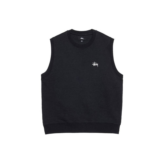 Stüssy Stock Fleece Vest - Black - Crowdless