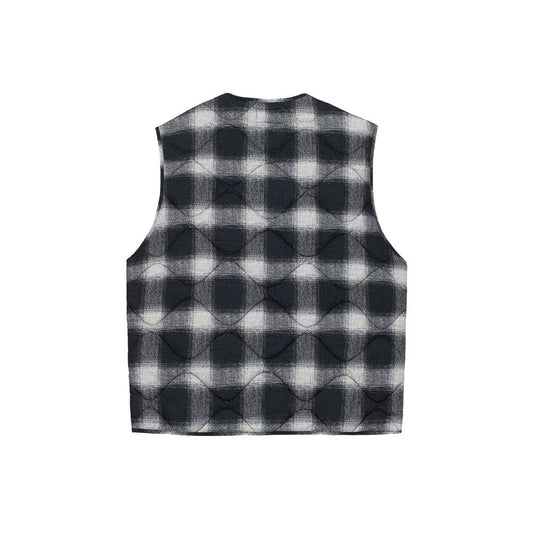 Stüssy Plaid Nylon Liner Vest - Black - Crowdless