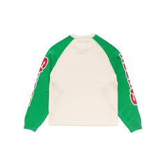 Two Tone Raglan Sweater - Natural
