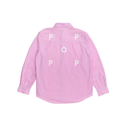 Pop Logo Striped Shirt - Pink