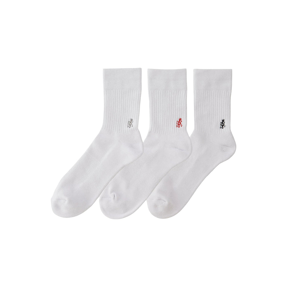 Gramicci Basic Crew Socks - White - Crowdless