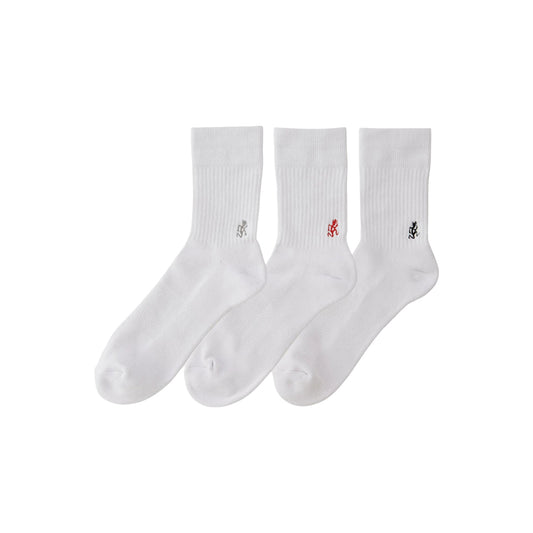 Gramicci Basic Crew Socks - White - Crowdless
