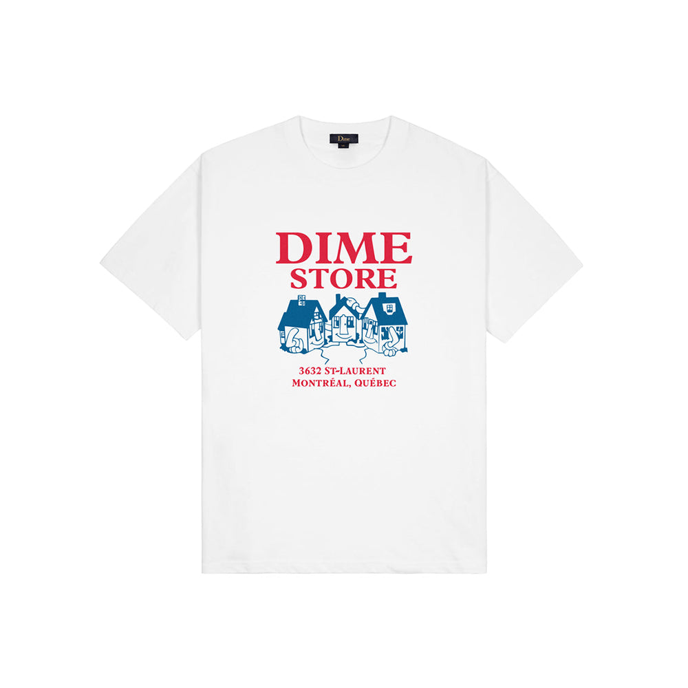 Dime Skateshop T-Shirt - White - Crowdless