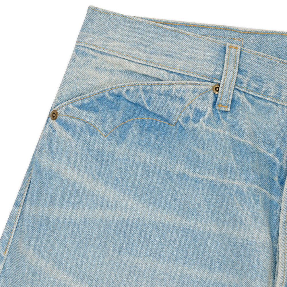 Brain Dead Type 00 15OZ Selvedge Denim Pant - Light Washed Indigo - Crowdless
