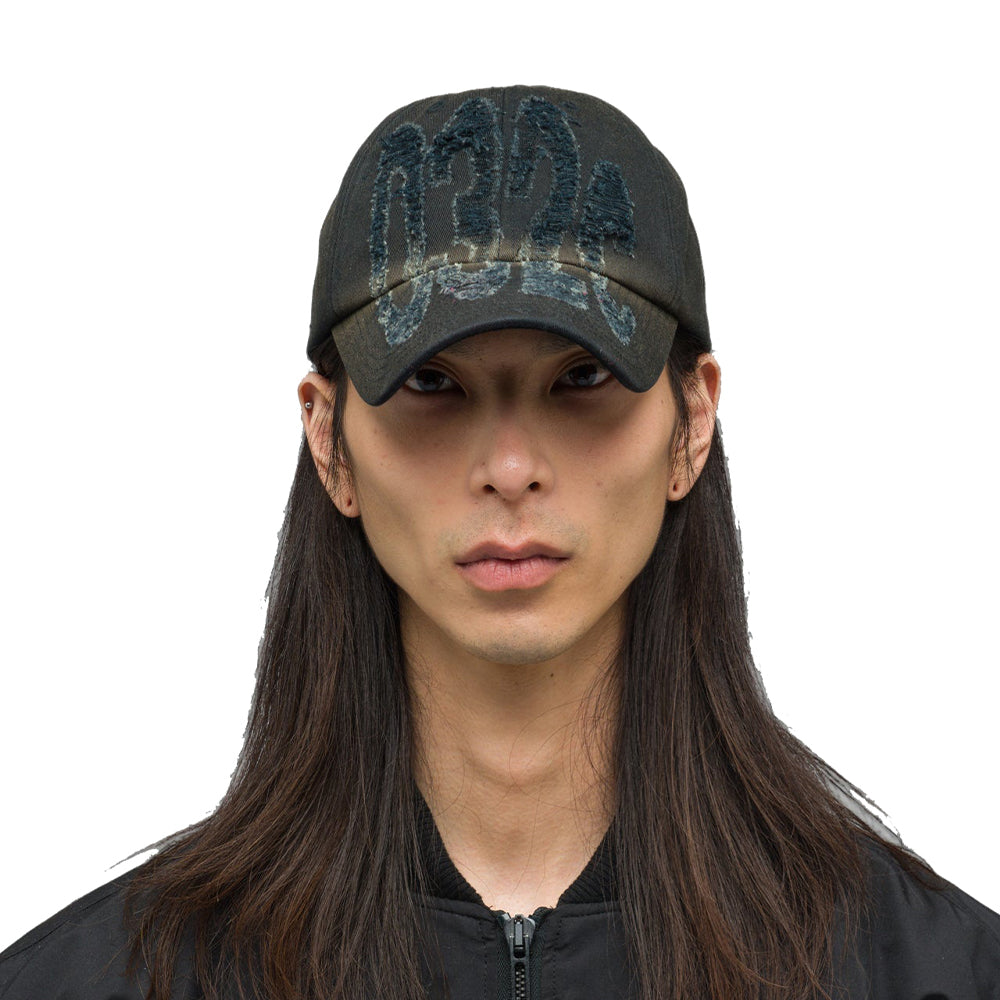 032c “Crisis” Cap - Washed Black - Crowdless