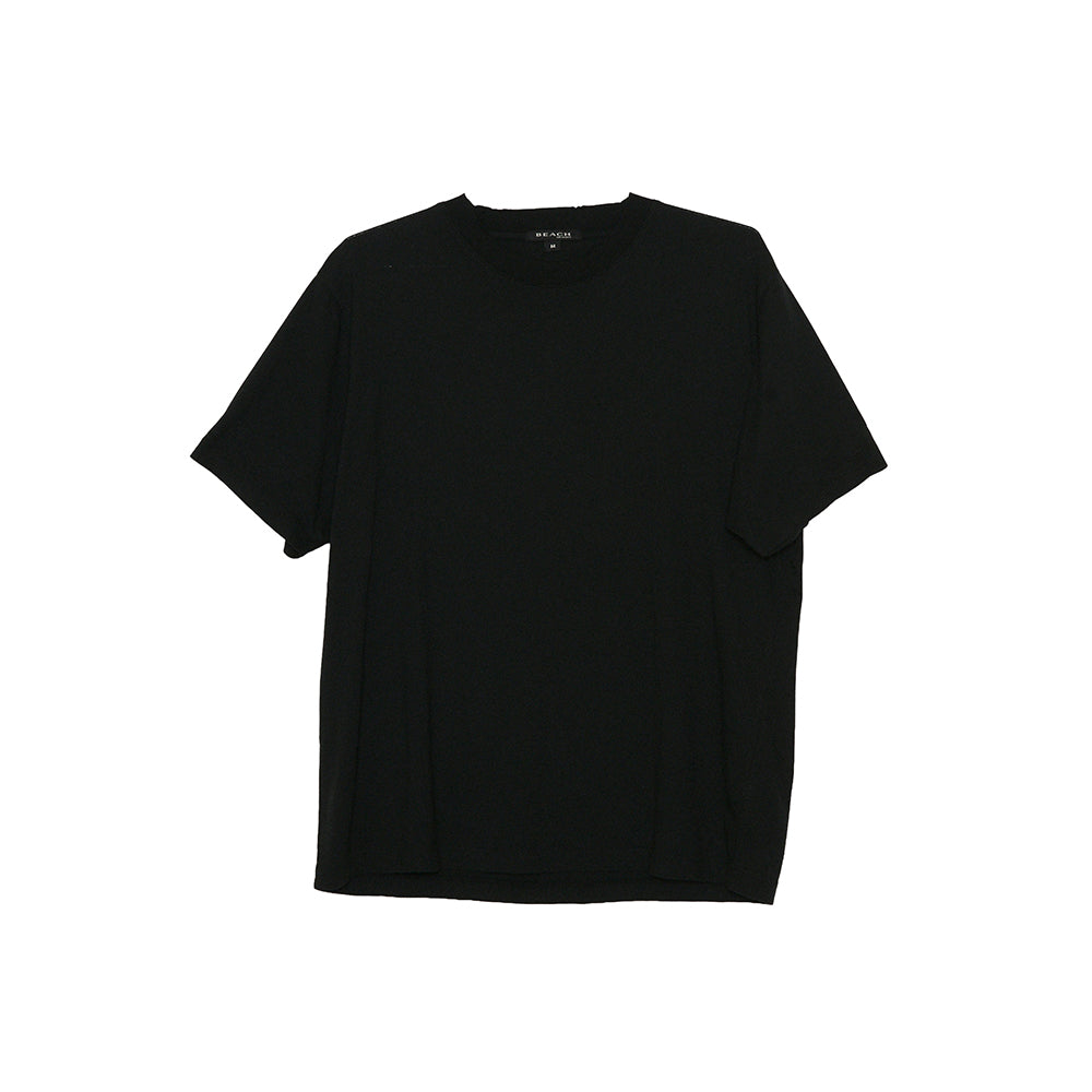 Black Tide T-Shirt by Beach Brains featuring a casual fit and simple design, displayed on a plain background.
