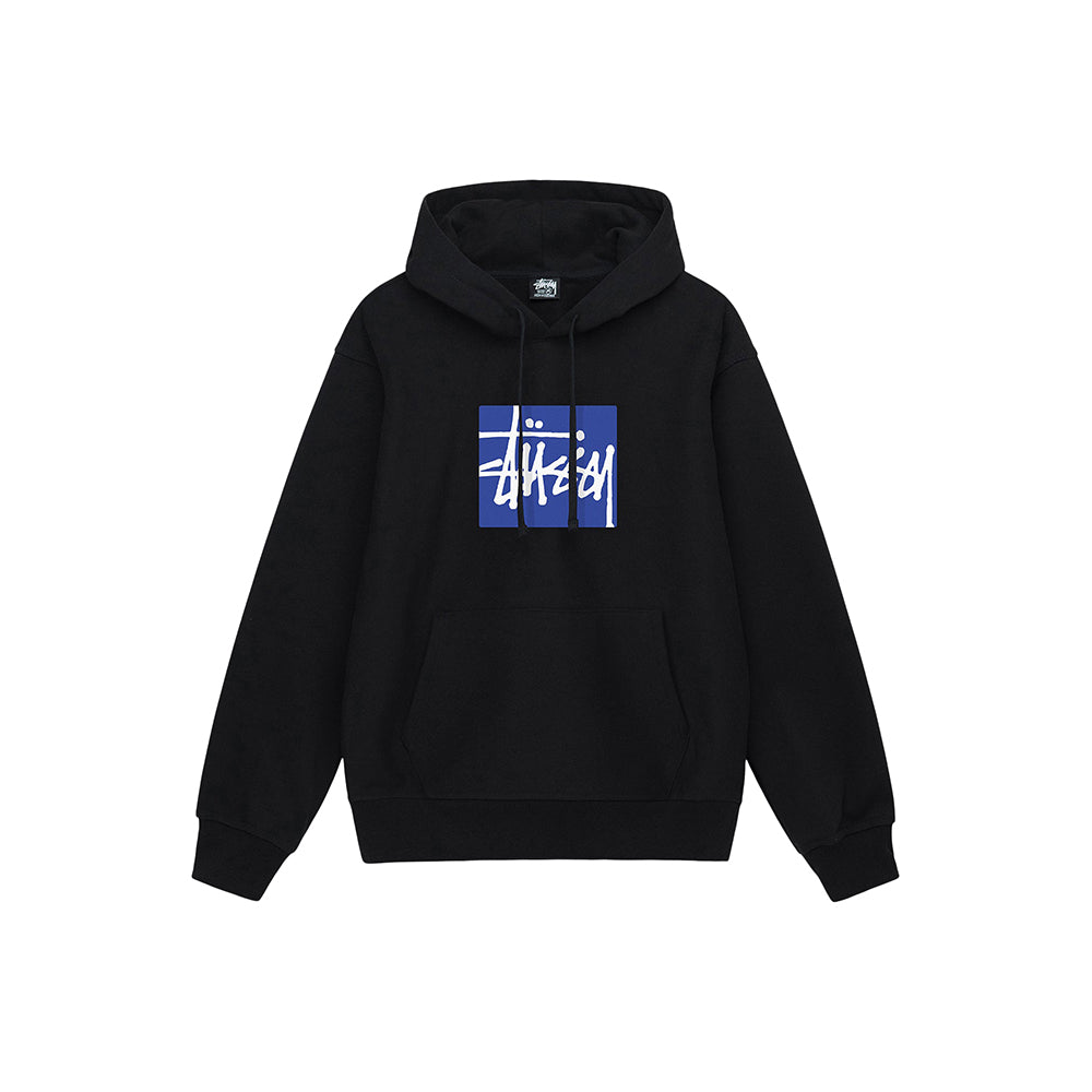 Stüssy Stock Box Hoodie - Black - Crowdless