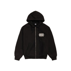 Stüssy Champion Oval Zip Hoodie - Black - Crowdless