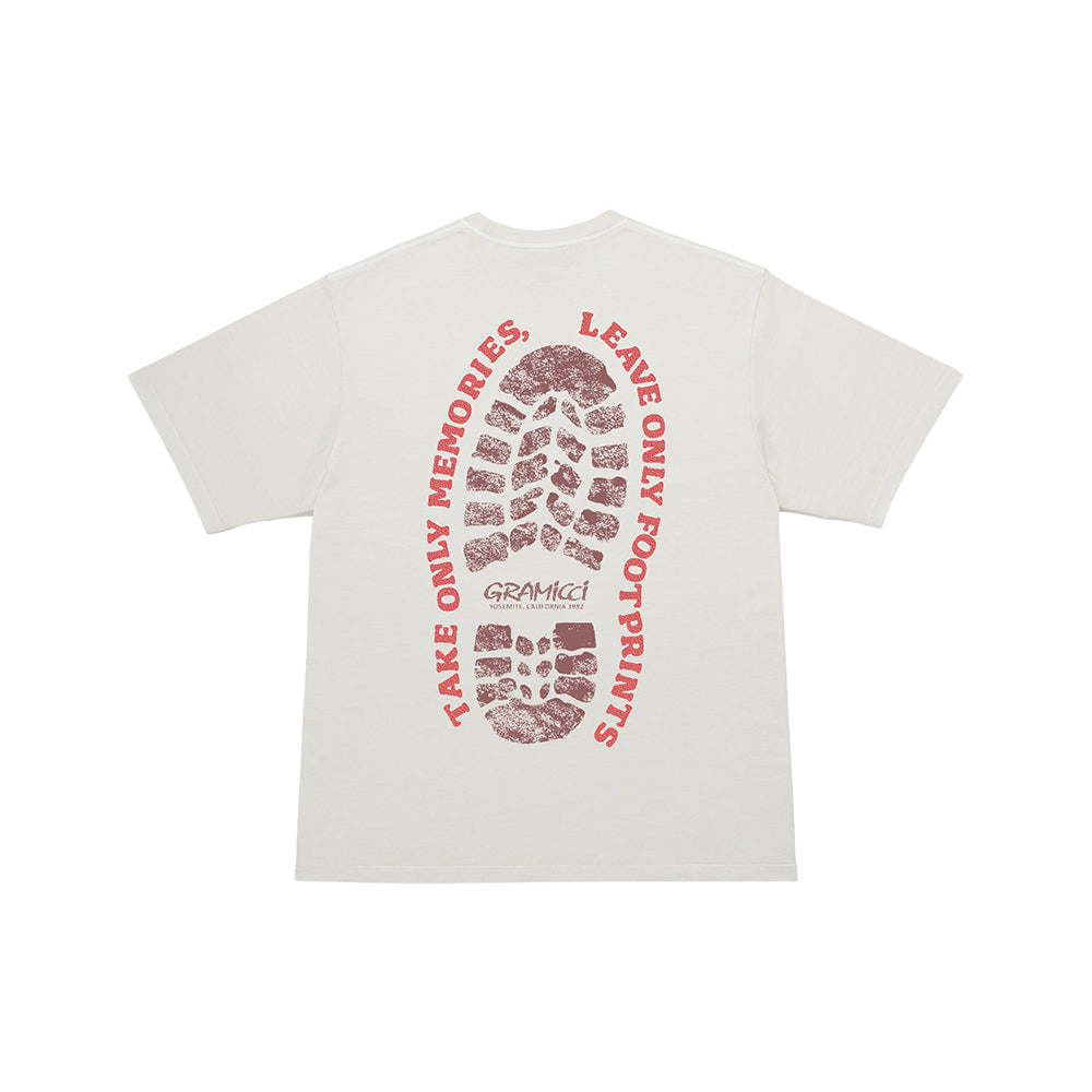 Gramicci Footprints Tee Pigment Dyed - Natural Pigment - Crowdless