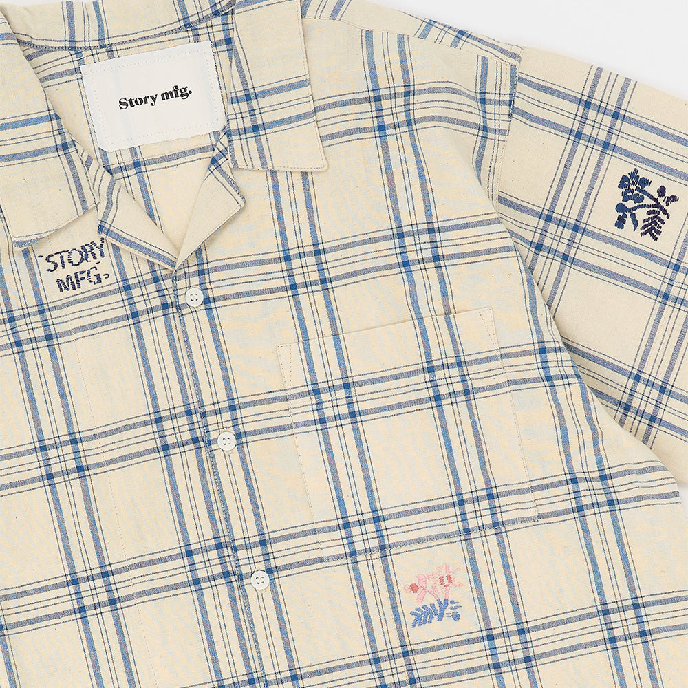 Story mfg Greetings Shirt SS - French Gingham Interrupted - Crowdless