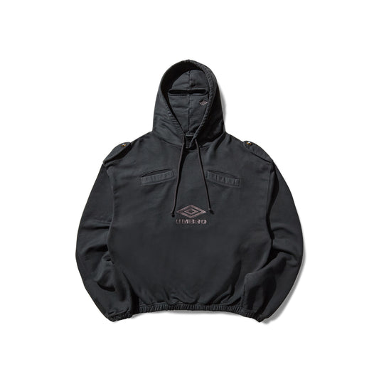 Umbro Medal Masked Hoodie - Strong Wash Black - Crowdless