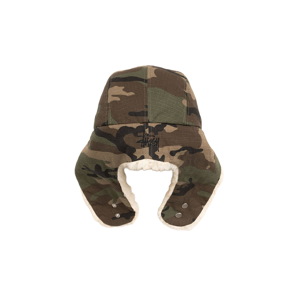 Stüssy Ripstop Trapper Cap - Camo - Crowdless