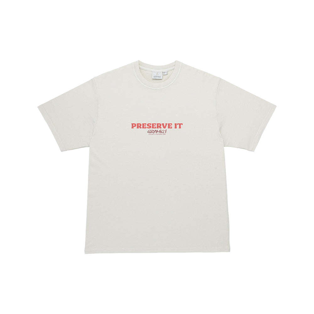 Gramicci Footprints Tee Pigment Dyed - Natural Pigment - Crowdless