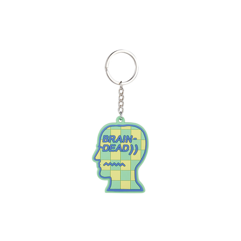 Logohead Keychain Checkered - Green
