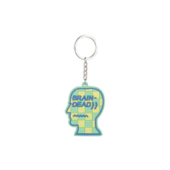 Logohead Keychain Checkered - Green