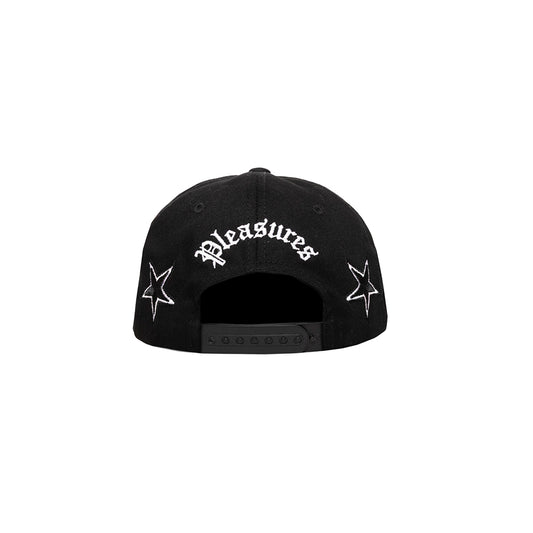 Pleasures Stars Snapback - Black - Crowdless