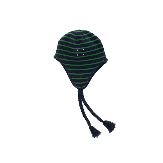 Pop Reversible Earflap Beanie - Navy/Juniper