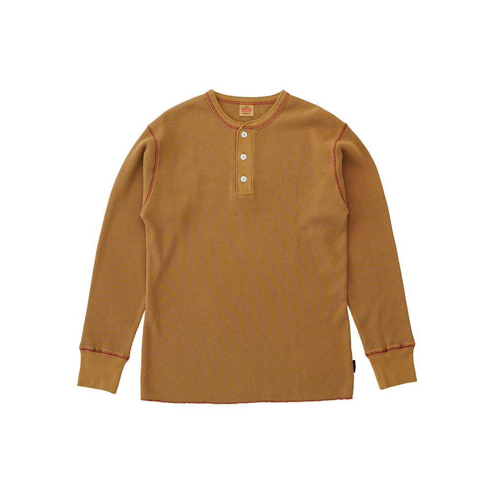 Gramicci Healthknit Waffle Henley - Cinnamon Pigment - Crowdless