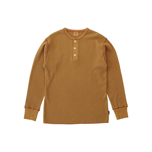Gramicci Healthknit Waffle Henley - Cinnamon Pigment - Crowdless