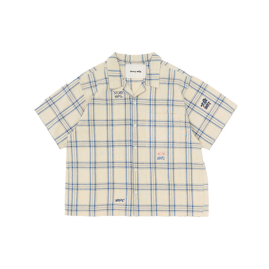 Story mfg Greetings Shirt SS - French Gingham Interrupted - Crowdless