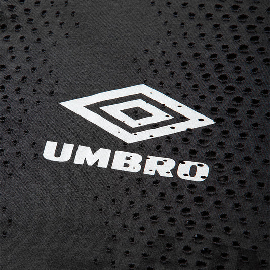Umbro Rain Bred longsleeve T-shirt in washed black with graphic print and crew neckline