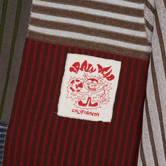 Brain Dead Mixed Stripe Boxy Knit Sweater - Green Multi - Crowdless